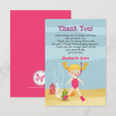 Snorkeling Girl Beach Party Bedankkaart (Voorkant / Achterkant)