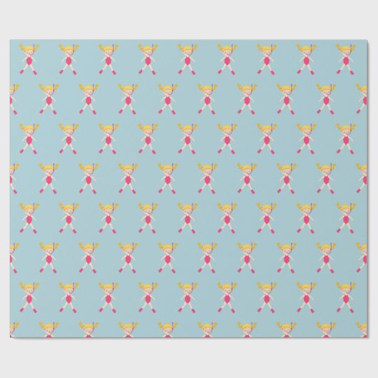 Snorkeling Girl Beach Party Cadeaupapier (Vlak)