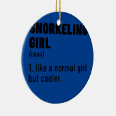 Snorkeling Girl Noun Definition Diver Scuba Keramisch Ornament (Rechts)