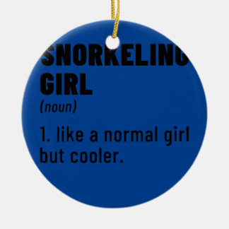 Snorkeling Girl Noun Definition Diver Scuba Keramisch Ornament