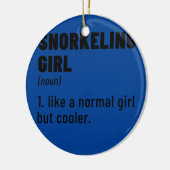 Snorkeling Girl Noun Definition Diver Scuba Keramisch Ornament (Links)