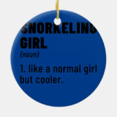 Snorkeling Girl Noun Definition Diver Scuba Keramisch Ornament (Achterkant)