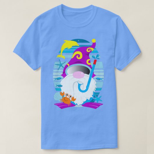 Snorkeling Gnome Summer Beach Gonk T-shirt (Design voorkant)