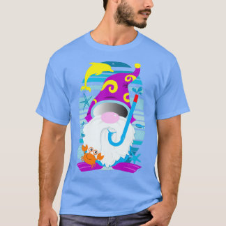 Snorkeling Gnome Summer Beach Gonk T-shirt