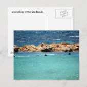 snorkeling in het Caribische Briefkaart (Voorkant / Achterkant)