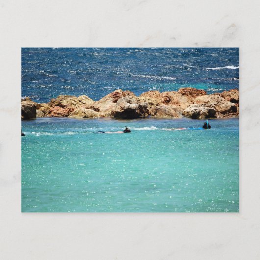 snorkeling in het Caribische Briefkaart (Voorkant)