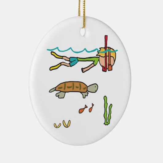 Snorkeling Keramisch Ornament (Rechts)