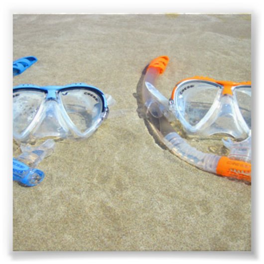 Snorkeling Pair Foto Afdruk (Voorkant)