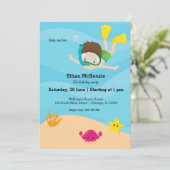 Snorkeling party kaart (Staand voorkant)