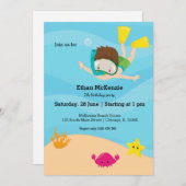 Snorkeling party kaart (Voorkant / Achterkant)