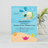 Snorkeling party kaart (Staand voorkant)