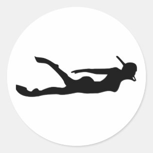 Snorkeling Ronde Sticker
