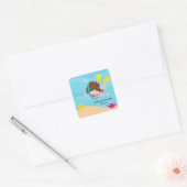 Snorkeling Vierkante Sticker (Envelop)