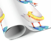 Snorkeling White Goose Cadeaupapier (Rol Hoek)