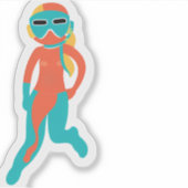 snorkelkuiken sticker (Voorkant)