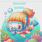Snorkelverslaafde Sticker (Voorkant)