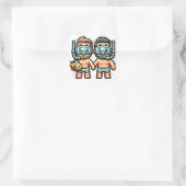 Snorkelvrienden Vierkante Sticker (Tas)