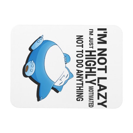 Snorlax being lazy from pokemon magneet (Horizontaal)