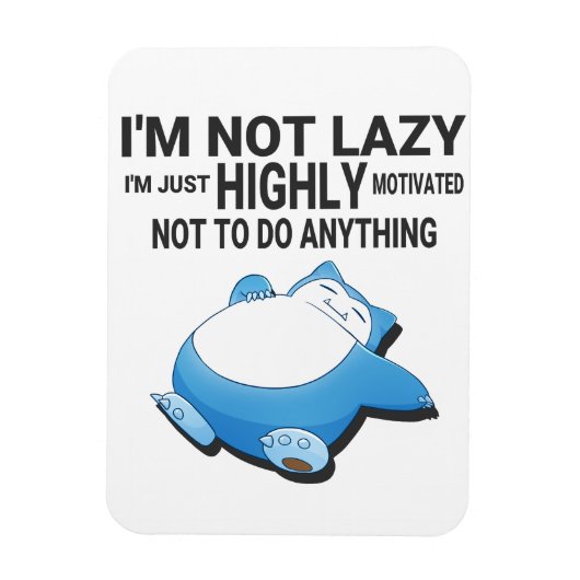 Snorlax being lazy from pokemon magneet (Verticaal)