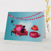 Snorliefde - Cupido - Kattencadeauttas Kaart (Gele Bloem)