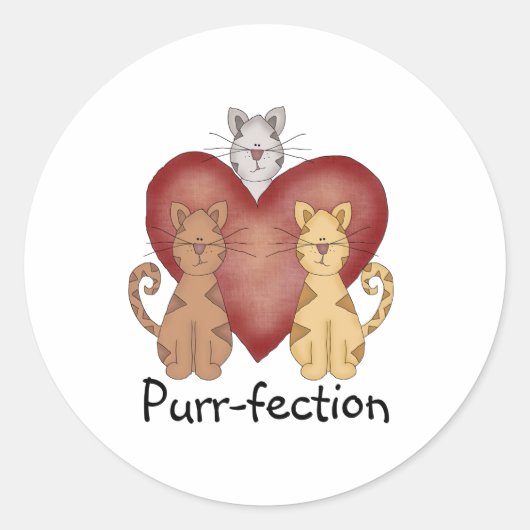 Snorren-Fection van katten Ronde Sticker (Voorkant)