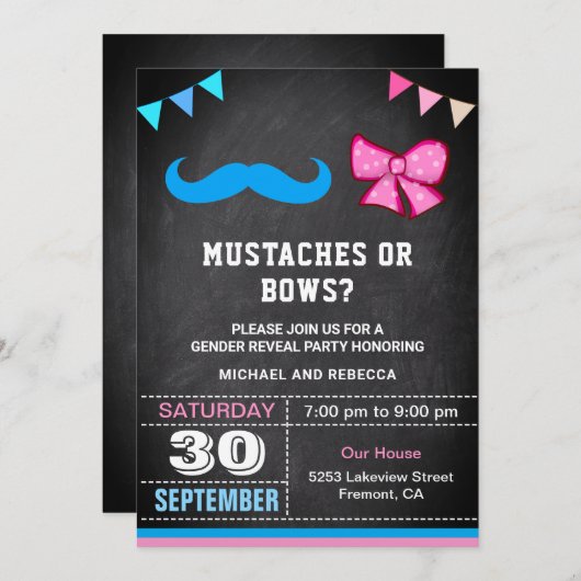 snorren of bogen Geslacht onthullen partij Kaart (Voorkant / Achterkant)