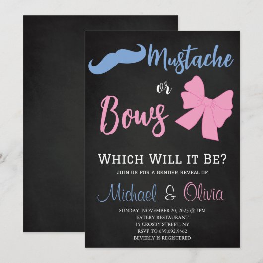 snorren of bogen Geslacht onthullen partij Kaart (Voorkant / Achterkant)