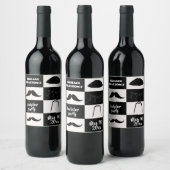 Snorren Zwart-wit vrijgezellenfeest Wijn Etiket (Flessen)