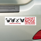 SNORT Bumpersticker met korte nos aan boord (Op auto)