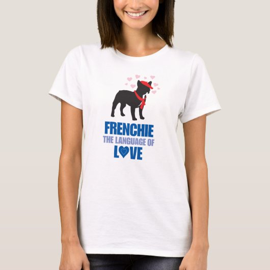 SNORT Frenchie Taal van liefde T-shirt (Voorkant)