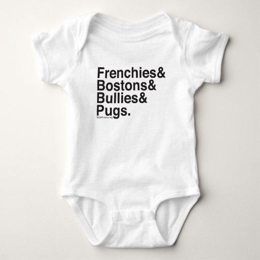 SNORT Helvetica baby one-sie Romper (Voorkant)