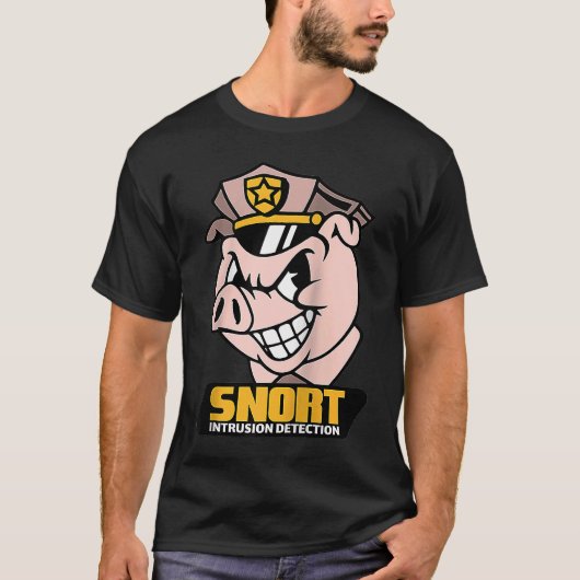 Snort indringerdetectie varkenscybersecurity secur t-shirt (Voorkant)