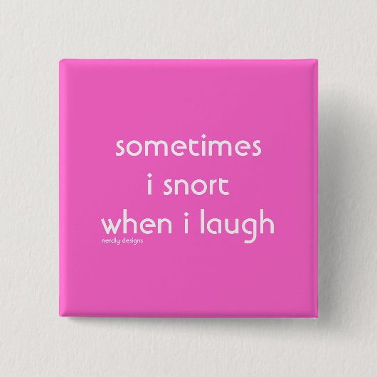 snort lach-knop vierkante button 5,1 cm (Voorkant)