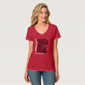 SNORT Verticaal korte hoes V Hals T-shirt "Rood" (Voorkant volledig)