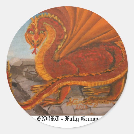 SNORT - Volgroeid Ronde Sticker (Voorkant)