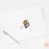 Snorting Bull Ronde Sticker (Envelop)