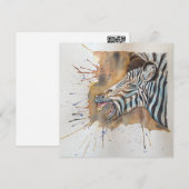 Snorting Zebra Briefkaart Stijl Notecard (Voorkant / Achterkant)