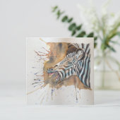 Snorting Zebra Briefkaart Stijl Notecard (Staand voorkant)