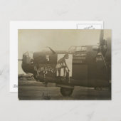 Snose-kunst op een B24-Liberator Briefkaart (Voorkant / Achterkant)