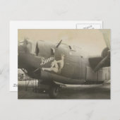 Snose-kunst op een B24-Liberator Briefkaart (Voorkant / Achterkant)