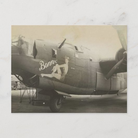 Snose-kunst op een B24-Liberator Briefkaart (Voorkant)