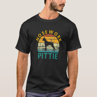 Snose Work Pittie Boxer Dog Silhouette T-shirt