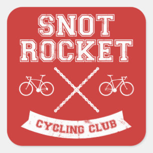 Snot Rocket Cycling Club Vierkante Sticker