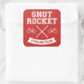 Snot Rocket Cycling Club Vierkante Sticker (Tas)