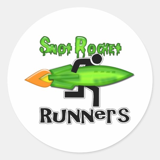 Snot Rocket Runners Ronde Sticker (Voorkant)