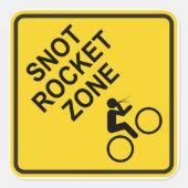 Snot Rocket Zone Vierkante Sticker (Voorkant)
