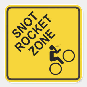 Snot Rocket Zone Vierkante Sticker