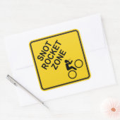 Snot Rocket Zone Vierkante Sticker (Envelop)