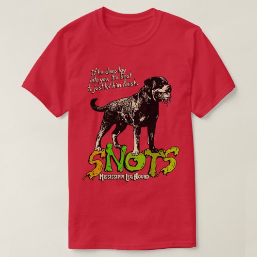 Snots de Mississippi Leg Hound Kerstvakantie T-shirt (Design voorkant)