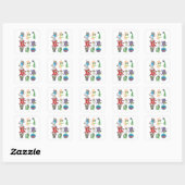 Snotty puke wezens vierkante sticker (Vel)
